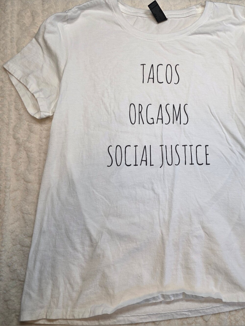 🌮 Tacos Orgasms Social Justice Graphic Tee Women’s Large
